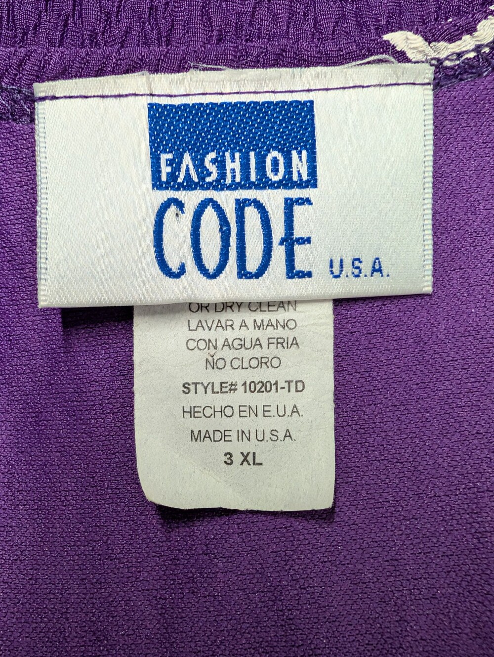 Fashion Code Women's Plus Size 3XL Purple Maxi Dress Fish Print Sleeveless - Picture 7 of 8
